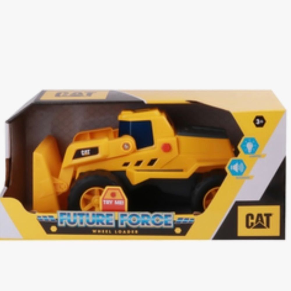 Funrise CAT FUTURE FORCE Wheel Loader NEW MIB Lights And Sounds Toy Vehicle